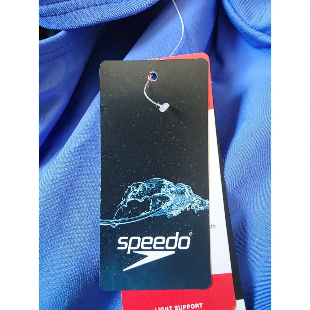 Speedo Womens 18 PowerFLEX One‎ Piece Swimsuit Hyper Blue NWT RV $68
